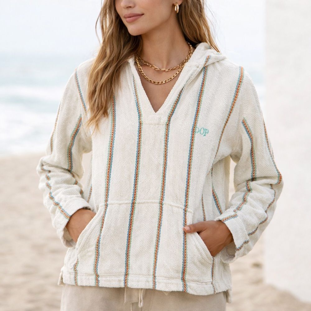 Coastal Vintage Baja Hoodie | Surfcore Cottagecore Size XS